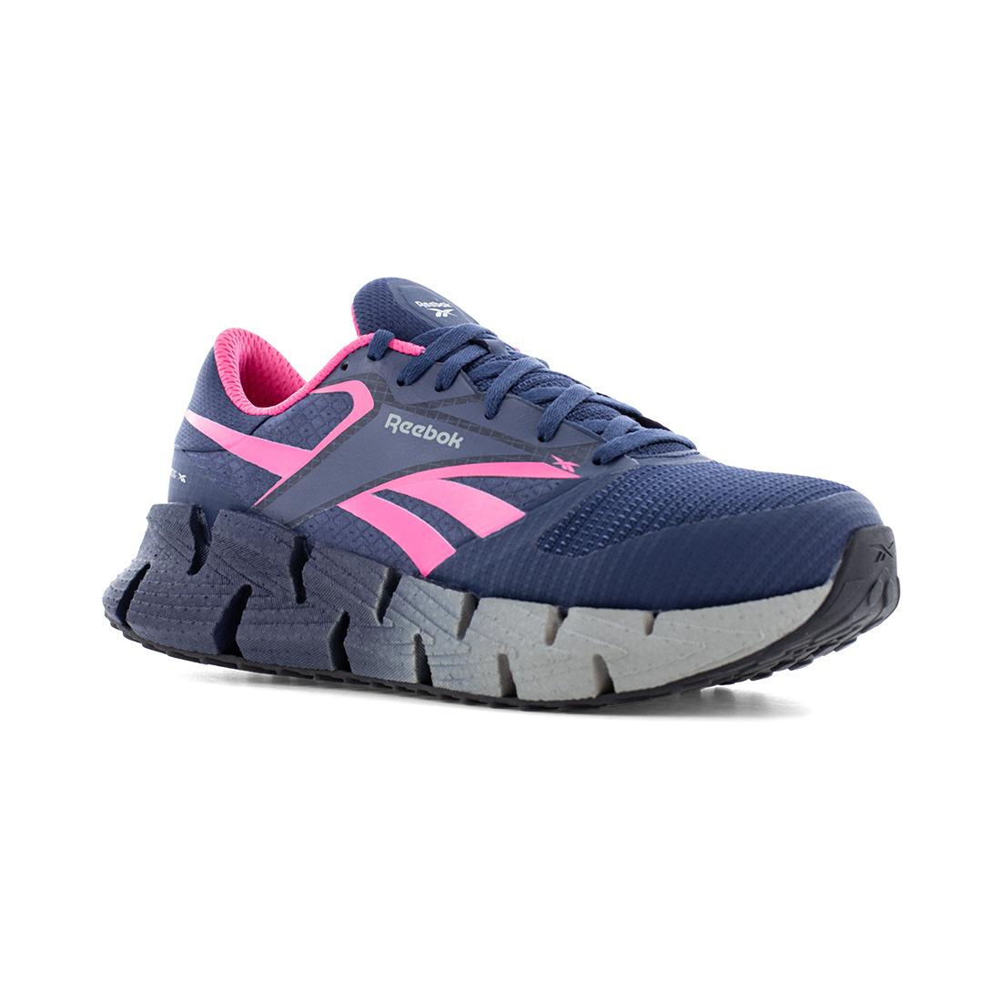 Reebok FloatZig Athletic Women’s Composite Toe Work Shoe – Blue/Pink RB309 Image