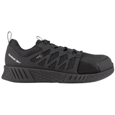 Reebok Work Fusion Flexweave™ Composite-Toe Athletic Work Shoe Black Profile View