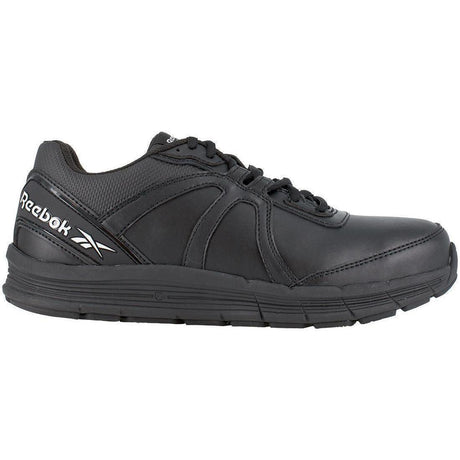 Reebok Work Guide Steel-Toe Athletic Work Shoe Black Profile View