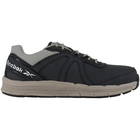 Reebok Work Guide Steel-Toe Athletic Work Shoe Navy/Grey Profile View