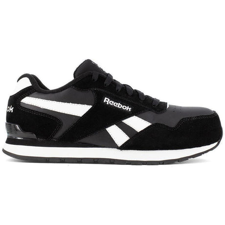 Reebok Work Harman Composite-Toe Athletic Work Shoe Black/White Profile View