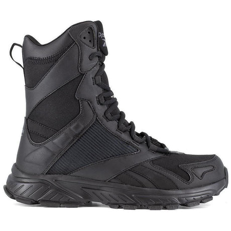 Reebok Work Hyperium 8 Inch Soft-Toe Trail Running Tactical Boot Black Profile View