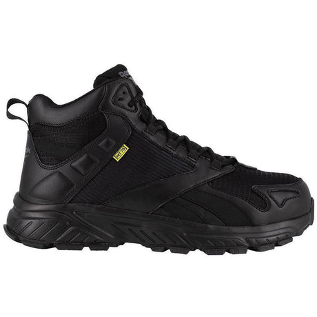 Reebok Work Hyperium Composite-Toe Athletic Work Boot Black Profile View
