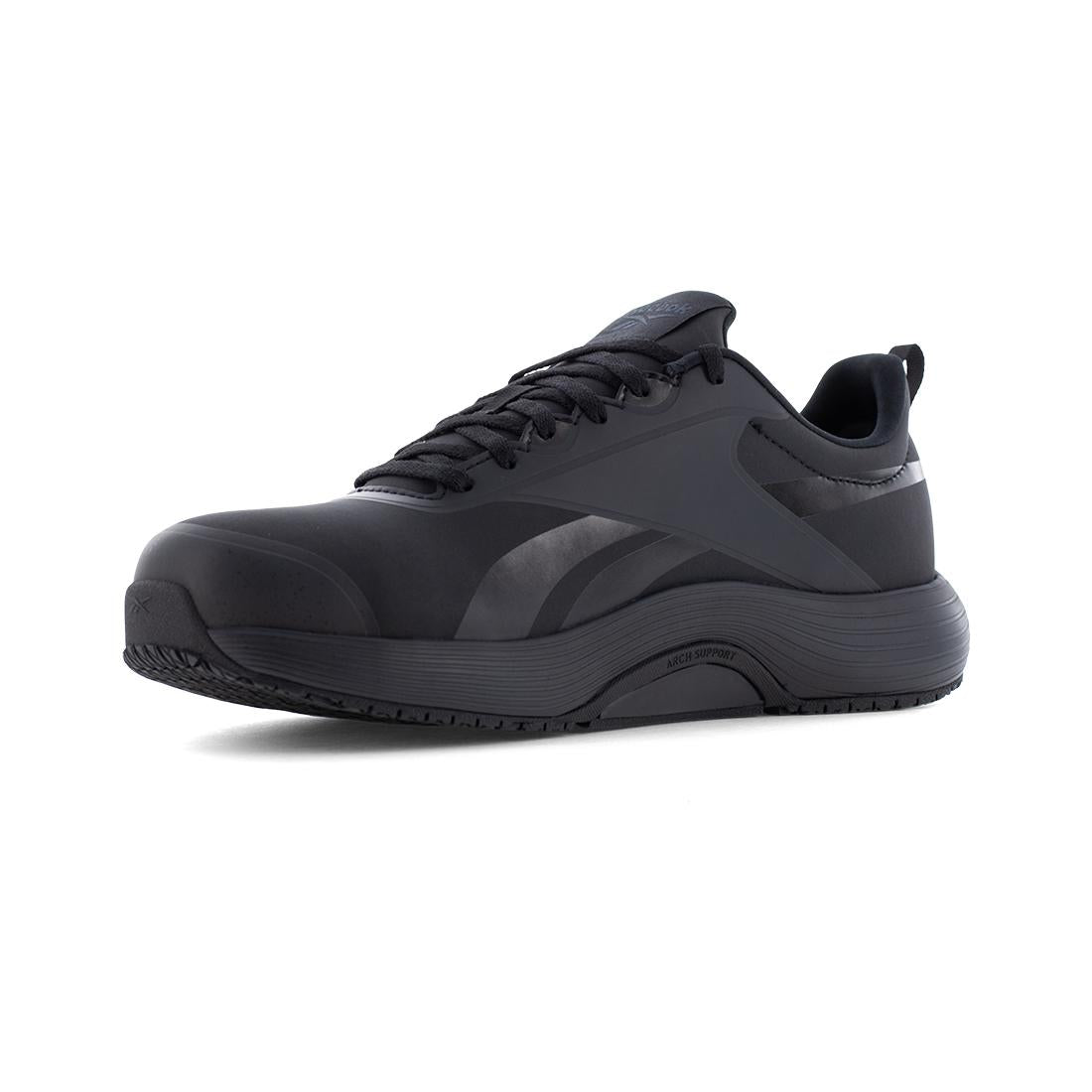Reebok Lite Plus 4 Athletic Composite Toe Work Shoe – Black RB5100 Heel Image