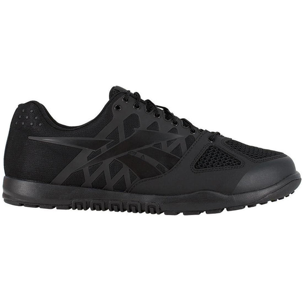 Reebok Work Nano Soft-Toe Tactical Shoe Black Profile View
