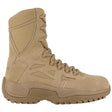 Reebok Work Rapid Response Rb 8 Inch Composite Toe Side Zip Military Work Boot Desert Tan Profile View