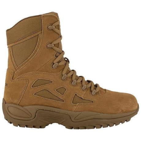 Reebok Work Rapid Response Rb Soft-Toe Military Boot Coyote Profile View