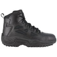 Reebok Work Rapid Response Rb 6 Inch Composite-Toe Side Zip Tactical Stealth Work Boot Black Profile View