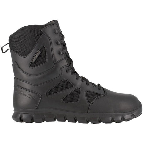 Reebok Work Sublite Cushion 8 Inch Composite-Toe Tactical Work Boot Black Profile View