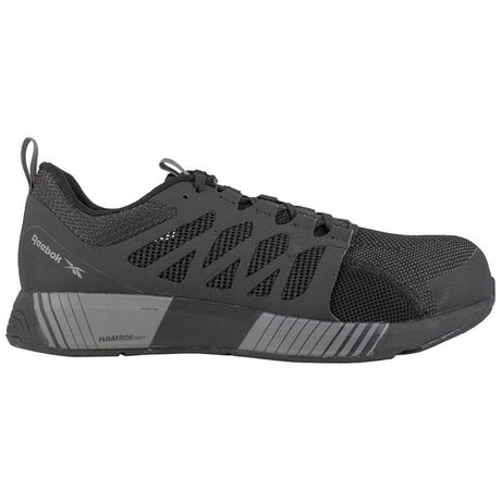Reebok Work Women's Fusion Flexweave™ Composite-Toe Athletic Work Shoe Black/Grey Profile View