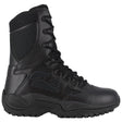 Reebok Work Women's Rapid Response Rb 8 Inch Soft-Toe Military Work Boot Black Profile View