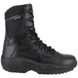 Reebok Work Women's Rapid Response Rb 8 Inch Soft-Toe Waterproof Military Work Boot Black Profile View
