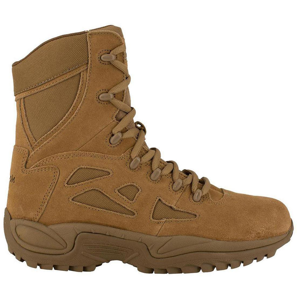 Reebok Work Women's Rapid Response Rb 8 Inch Soft-Toe Military Work Boot Coyote Profile View