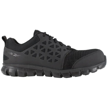Reebok Work Women's Sublite Cushion SD Composite-Toe Athletic Work Shoe Black Profile View