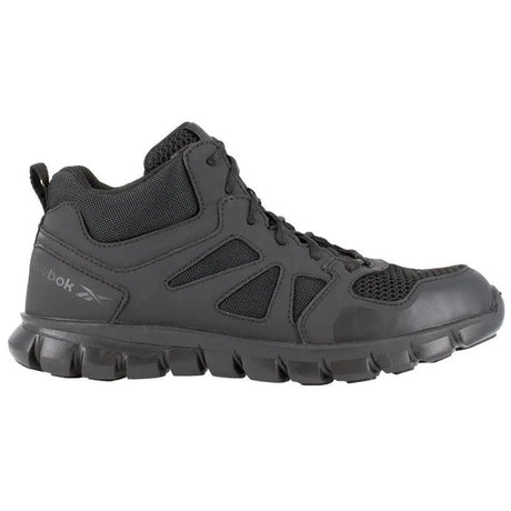 Reebok Work Women's Sublite Cushion Soft-Toe Tactical Shoe Black Profile View