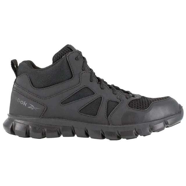 Reebok Work Women's Sublite Cushion Soft-Toe Tactical Shoe Black Profile View