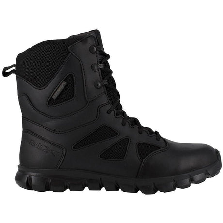 Reebok Work Women's Sublite Cushion 8 Inch Soft Toe Tactical Boot Black Profile View