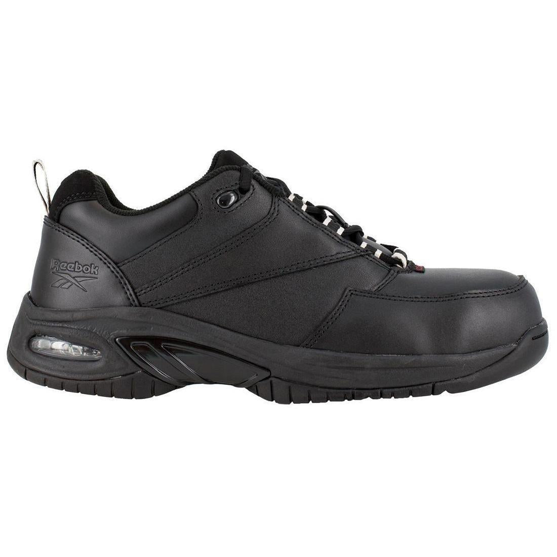 Reebok Work Women's Tyak Composite-Toe Athletic Work Shoe Black Profile View