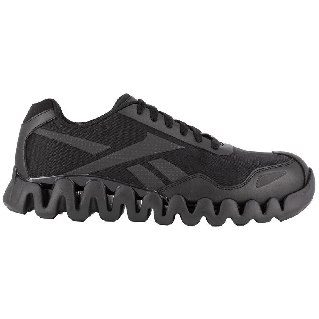 Reebok Work Women's Zig Pulse Composite-Toe Athletic Work Shoe Black Profile View