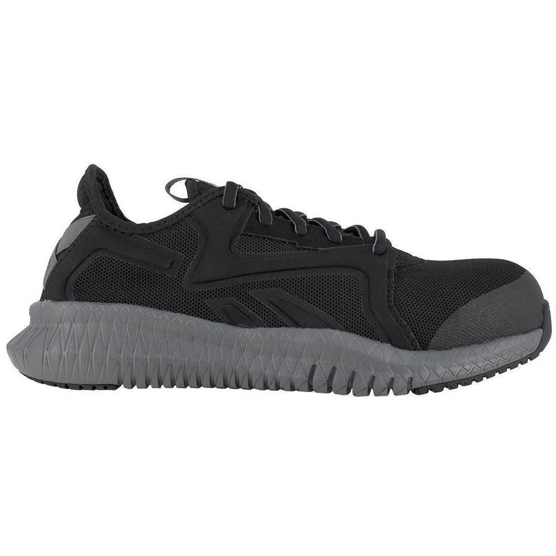 Reebok Work Women's Flexagon 3.0 Composite-Toe Work Shoe Black Profile View