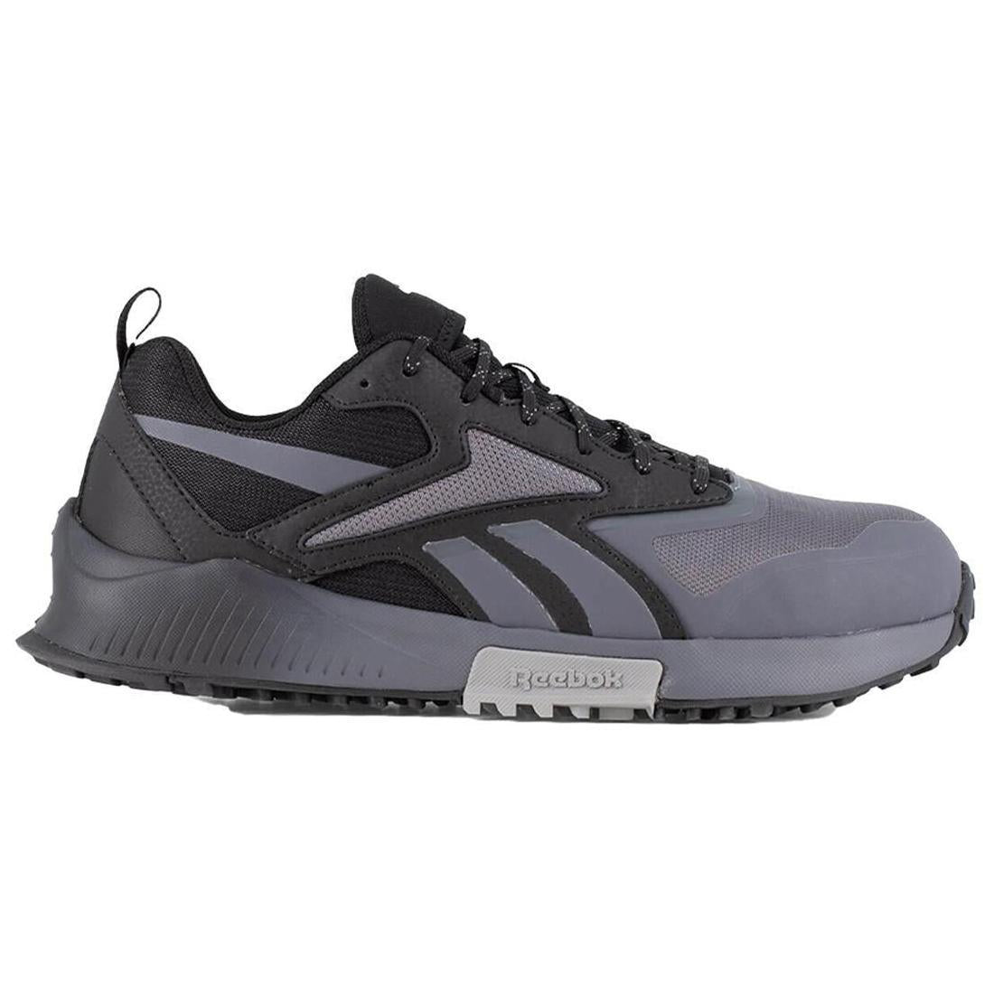 Reebok Work Lavante Trail 2 Composite-Toe Athletic Work Shoe Grey/Black Profile View