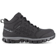 Reebok Work Sublite Cushion Composite-Toe Work Shoe Black/Gray Profile View
