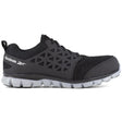 Reebok Work Sublite Cushion Composite-Toe Puncture Resistant Work Shoe Shoe Black/Grey Profile View
