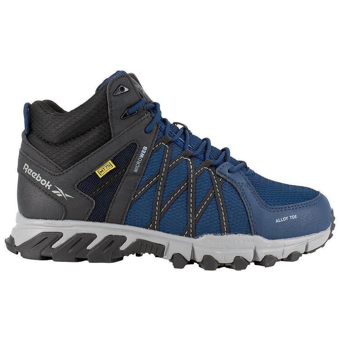 Reebok Work Trailgrip Alloy-Toe Athletic Work Boot Navy/Black Profile View