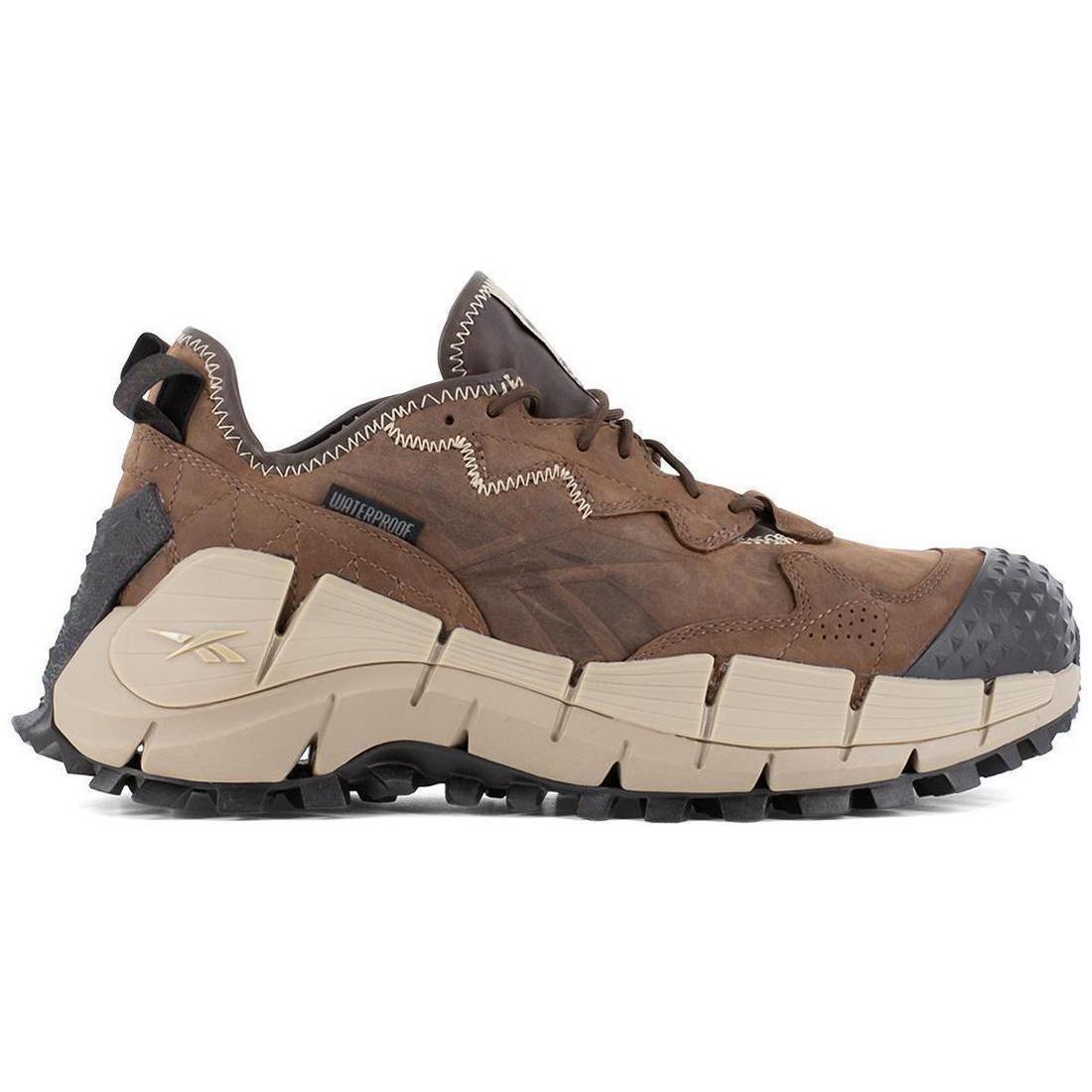 Reebok Work Zig Kinetica Edge II Composite-Toe Work Shoe Brown Profile View