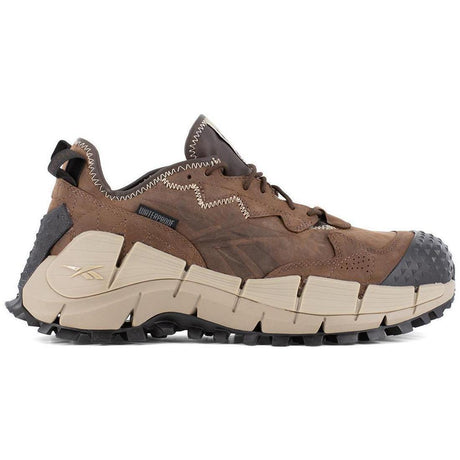 Reebok Work Zig Kinetica Edge II Composite-Toe Work Shoe Brown Profile View