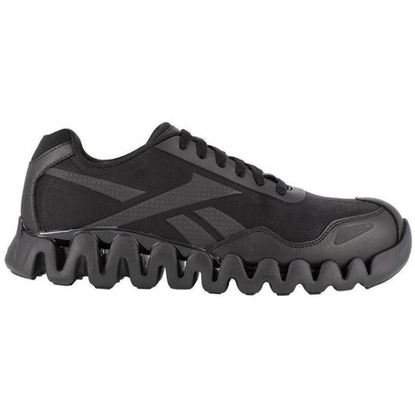 Reebok Work Zig Pulse Composite-Toe Athletic Work Shoe Black Profile View
