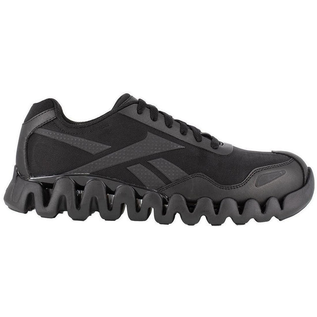 Reebok Work Zig Pulse Composite-Toe Athletic Work Shoe Black Profile View