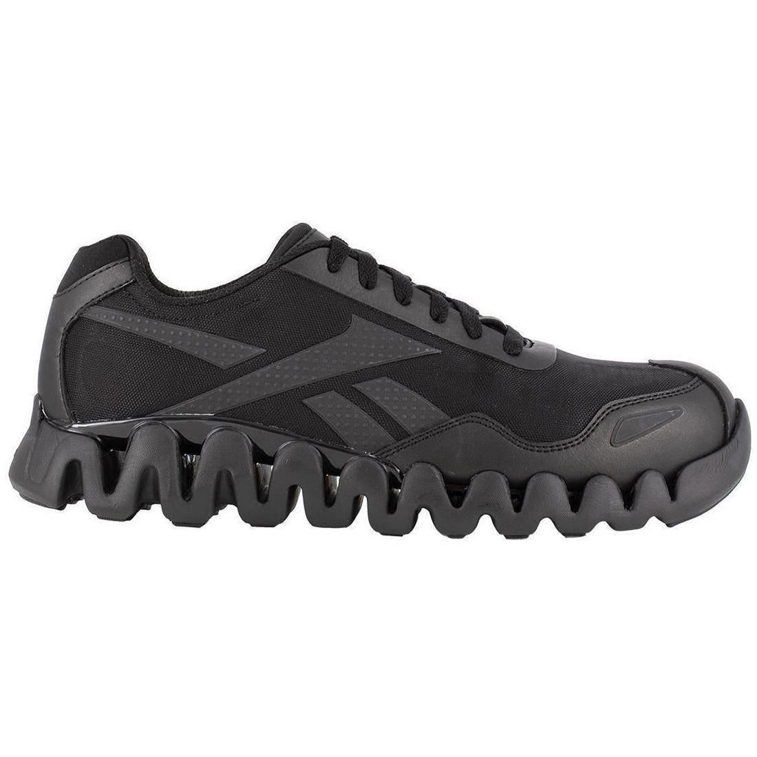 Reebok Work Zig Pulse Composite-Toe Athletic Work Shoe Black Profile View