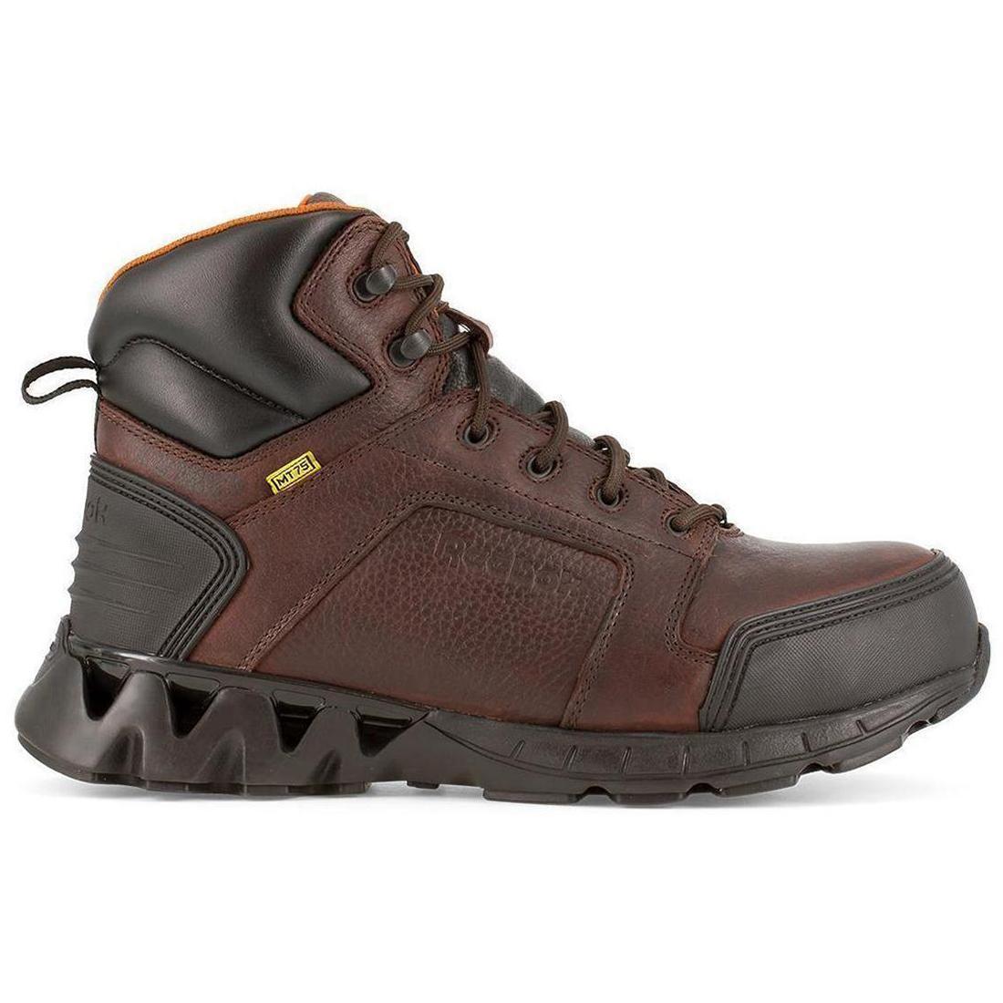 Reebok Work Zigkick Carbon-Toe Work Boot Brown Profile View
