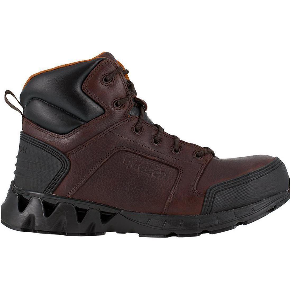 Reebok Work Zigkick Composite-Toe Work Boot Brown Profile View