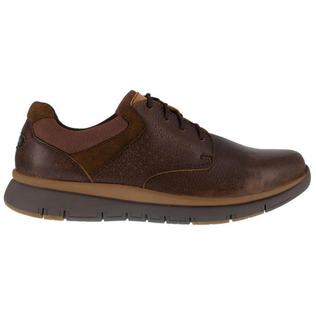 Rockport Works Primetime Casuals Steel-Toe Oxford Work Shoe Brown Profile View