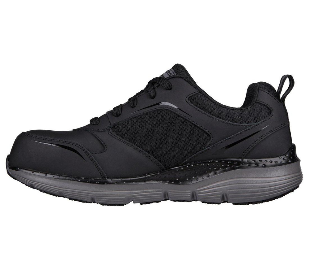 Skechers Work Arch Fit Sr Angis Composite-Toe Shoe Black/Charcoal 200134W/BKCC Medial Image