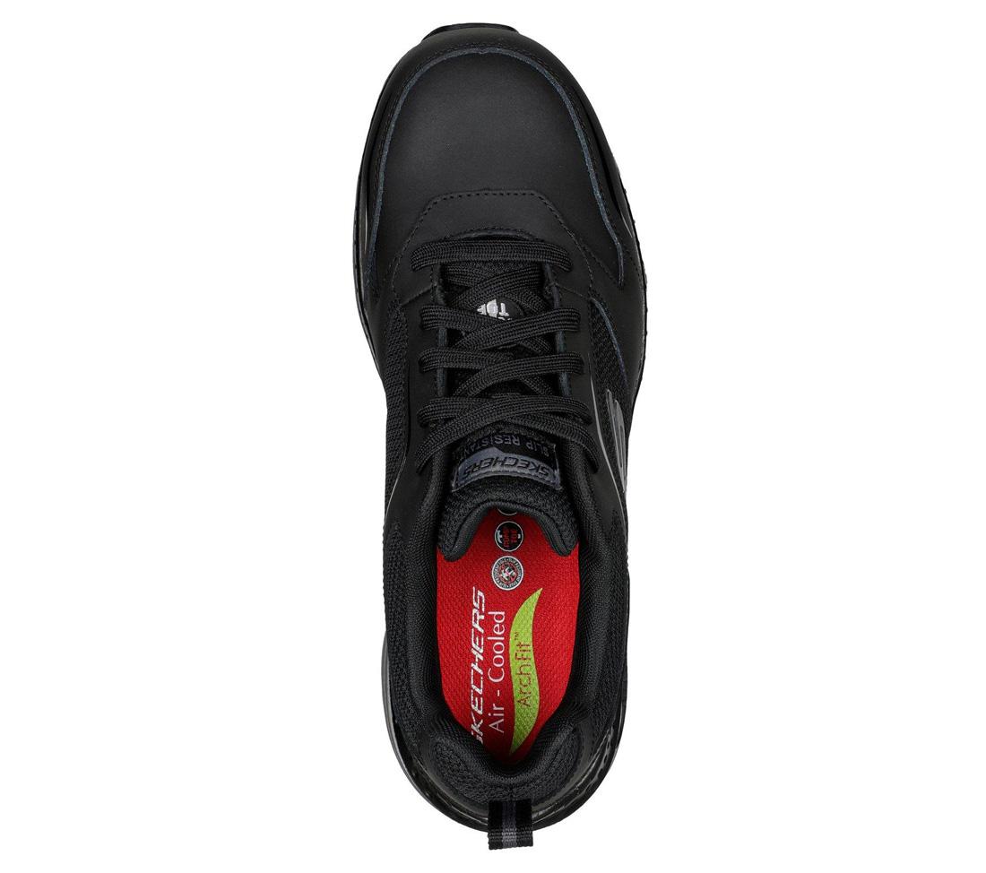 Skechers Work Arch Fit Sr Angis Composite-Toe Shoe Black/Charcoal 200134W/BKCC Heel Image