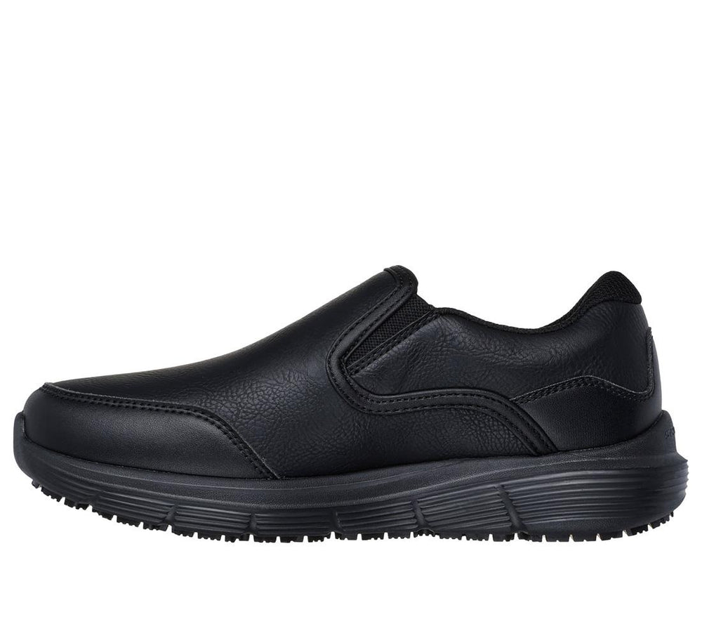 Skechers Work Corart - Uzera Slip Resistant Shoe Black 108274/BLK Medial Image