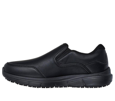 Skechers Work Corart - Uzera Slip Resistant Shoe Black 108274/BLK Medial Image