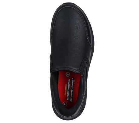 Skechers Work Corart - Uzera Slip Resistant Shoe Black 108274/BLK Heel Image