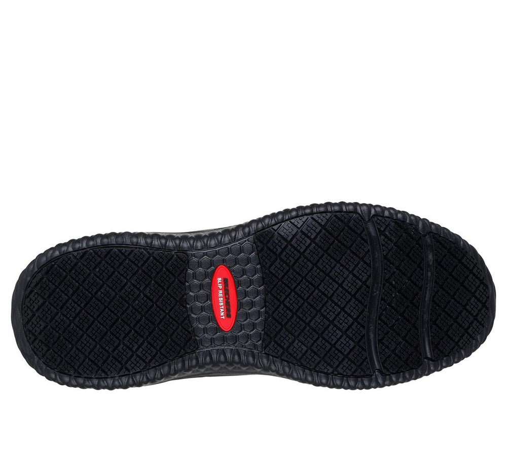 Skechers Work Delson 3.0 Sr Slip Resistant Shoe Black 200288/BLK Sole Image