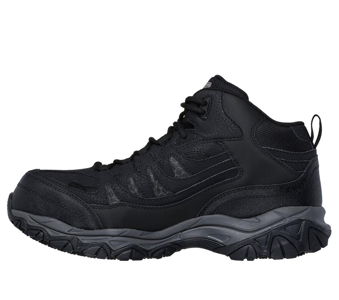 Skechers Work Holdredge Thorem Carbon-Toe Boot Black 200355/BLK Medial Image