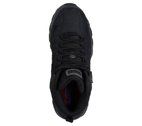 Skechers Work Holdredge Thorem Carbon-Toe Boot Black 200355/BLK Heel Image