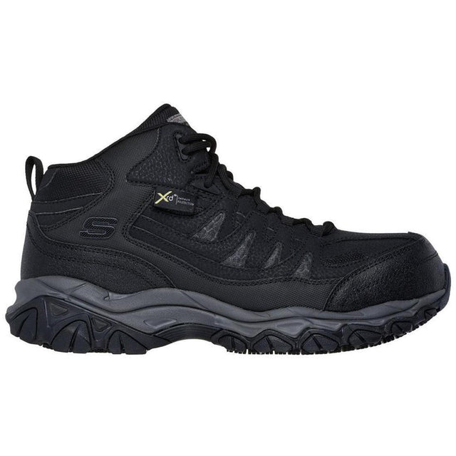 Skechers Work Holdredge Thorem Carbon-Toe Boot Black Profile View