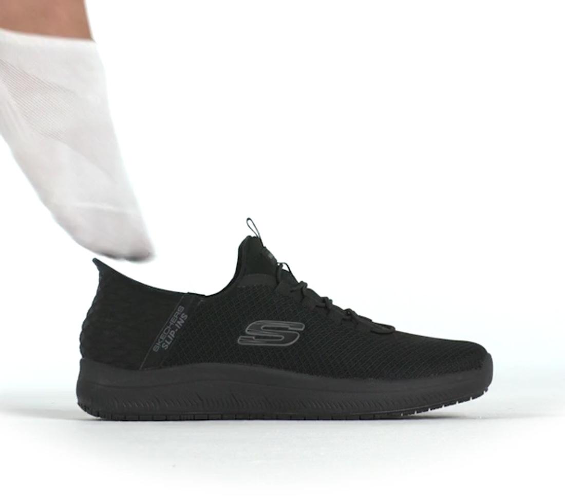 Skechers Work Summits Sr Colsin Slip Resistant Shoe Black 200205/BBK Detail Image