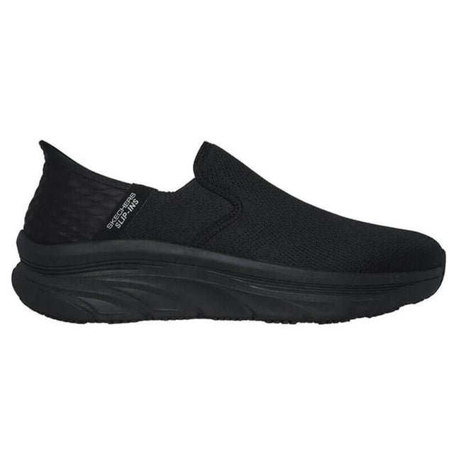 Skechers Work Men's Joden Slip-ins D'Lux Walker Slip Resistant Shoe Black Profile View
