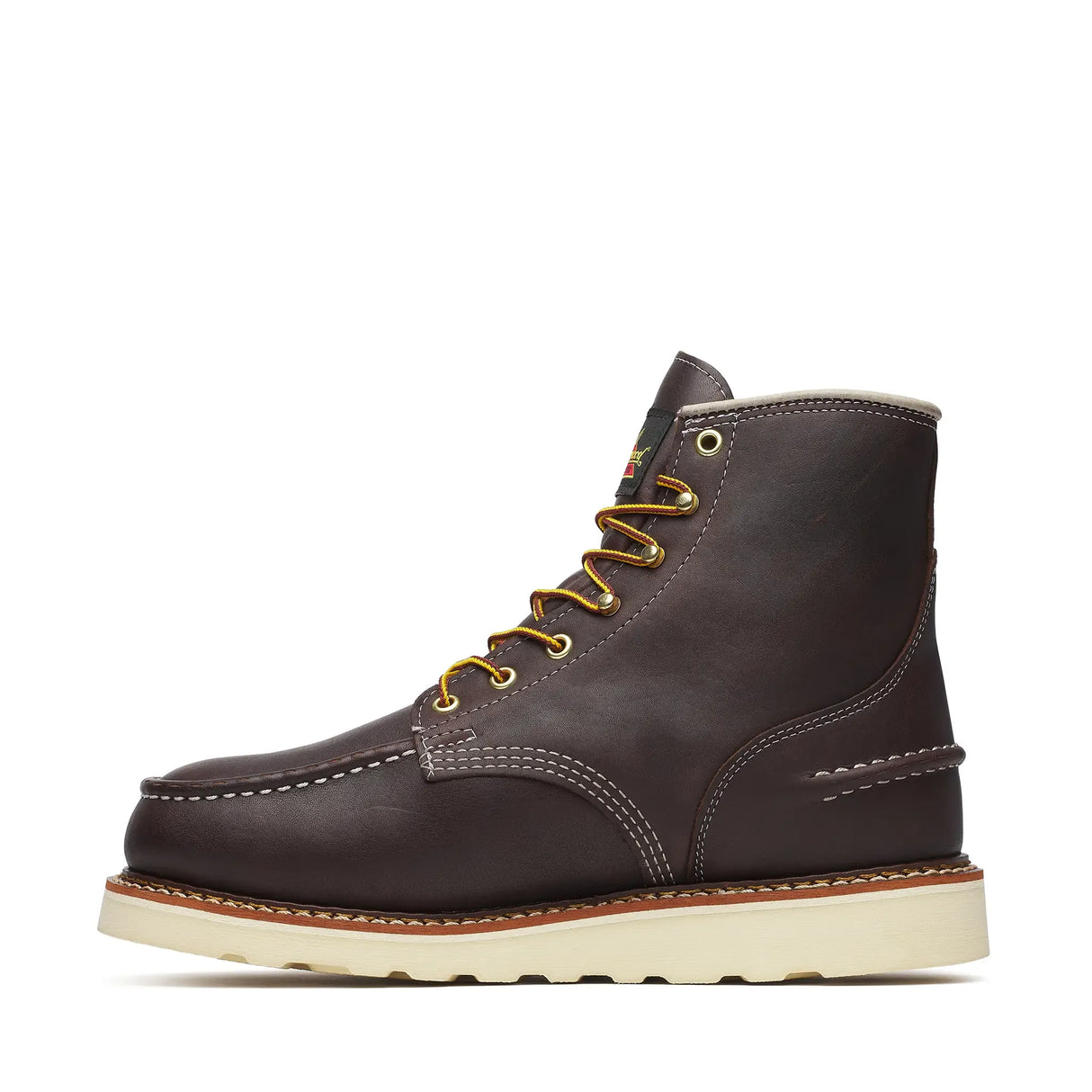 Thorogood 1957 Series 6" Waterproof Moc Toe Boot with Maxwear Wedge Briar Pitstop Inner Side View