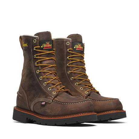 Thorogood 1957 Series 8" Waterproof Moc Toe Boot with Maxwear 90 Crazy Horse Medial View