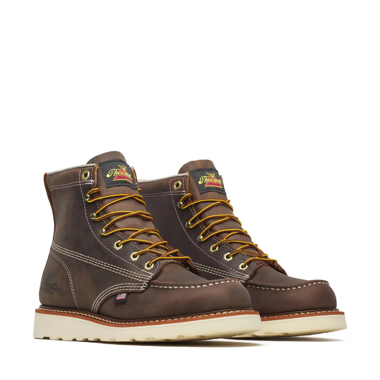 Thorogood American Heritage 6" Moc Toe Boot Maxwear Wedge Trail Crazy Horse Medial View